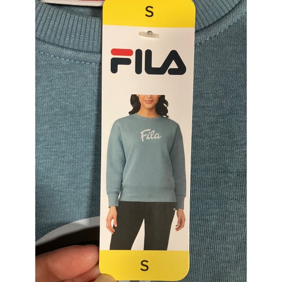 Fila Sweatshirt Women's Size S Blue Crewneck Pullover Top Casual Logo NWT - Picture 3 of 8